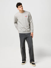 Męska Bluza Wrangler Small Graphic Crew Mid Grey Mel 112371516