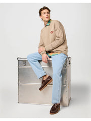 MESKA BLUZA WRANGLER SMALL LOGO CREW TIMBERWOLF 112364092