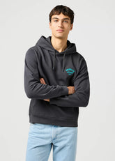 Męska Bluza Wrangler Small Logo Hoodie Faded Black 112364094