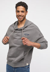 Męska Bluza z Kapturem Mustang Logo Bennet Back Print Charcoal Gray 1014166 4063