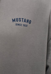 Męska Bluza z Kapturem Mustang Logo Bennet Back Print Charcoal Gray 1014166 4063