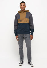 Męska Bluza z Kapturem Mustang Logo Bennet Color Block Carbon 1014506 4135