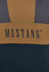 Męska Bluza z Kapturem Mustang Logo Bennet Color Block Carbon 1014506 4135