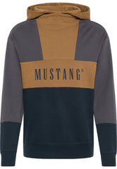 Męska Bluza z Kapturem Mustang Logo Bennet Color Block Carbon 1014506 4135
