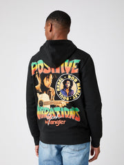 Męska Bluza z Kapturem Wrangler Vibrations Hoody Black W680H1100 112141473