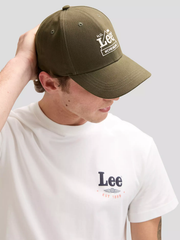 MĘSKA CZAPKA LEE WW EMBROIDERY CAP OAK MOSS 112377729