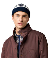 Meska Czapka Wrangler Striped Beanie Dark Navy 112372408