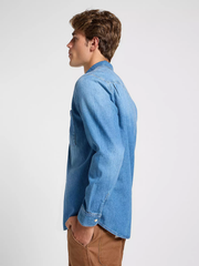 MĘSKA KOSZULA JEANSOWA LEE WORKWEAR SHIRT 2 0 MID DENIM 112364148