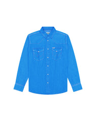 Męska Koszula Jeansowa Western Shirt Mid Stone 112357215 W5B4014179