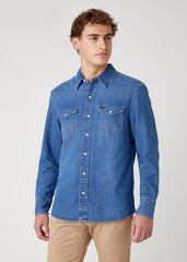 Męska Koszula Jeansowa Wrangler 27MW 2YEAR W5MSLW922 112130247