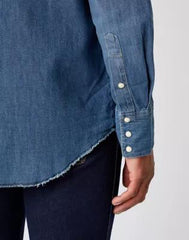 MĘSKA KOSZULA JEANSOWA WRANGLER LS WORKSHIRT TINTED BLUE W5D1AK725 112141437