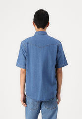 MĘSKA KOSZULA JEANSOWA WRANGLER SS WESTERN SHIRT COOL MEDIUM 112362372