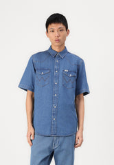 MĘSKA KOSZULA JEANSOWA WRANGLER SS WESTERN SHIRT COOL MEDIUM 112362372
