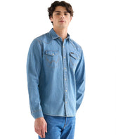 Męska Koszula Jeansowa Wrangler Western Shirt Lake 112378474