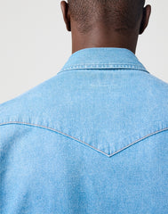 Męska Koszula Jeansowa Wrangler Western Shirt Mid Light Wash 112362744