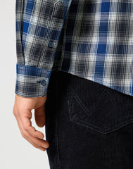 Męska Koszula Krata Wrangler 1 Pkt Indigo Shirt Navy 112357226