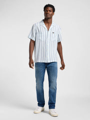 Meska Koszula Lee 2 Pkt Camp Shirt Orion Blue 112364108