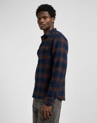 Meska Koszula Lee Clean Western Shirt Luxe Rivet Navy 112371318