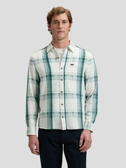MESKA KOSZULA LEE LEESURE SHIRT ALGAE PLAID 112377248