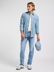 MĘSKA KOSZULA LEE LEESURE SHIRT INDIGO DOBBY 112364202