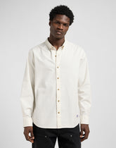 Męska Koszula Lee No Pocket Button Down Ecru 112370478