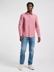 MĘSKA KOSZULA LEE PATCH SHIRT GARMENT DYE MAUVE 112363906