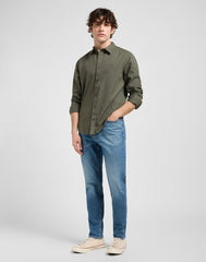 Męska Koszula Lee Patch Shirt Olive Gray 112370548