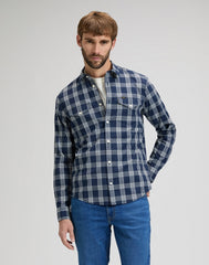 MESKA KOSZULA LEE REGULAR SHIRT MOOD INDIGO PLAID 112376590