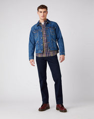 MĘSKA KOSZULA MATERIAŁOWA WRANGLER LS 1PKT SHIRT DUSTY OLIVE W5A14MX45 112141415