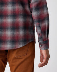 MĘSKA KOSZULA MATERIAŁOWA WRANGLER LS 1PKT SHIRT TAWNY PORT W5A13BX7O 112141408