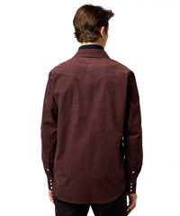 Meska Koszula Sztruksowa Wrangler Western Cord Shirt Mahogany 112371428