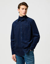Męska Koszula Wrangler 1 Pkt Corduroy Shirt Navy 112371527