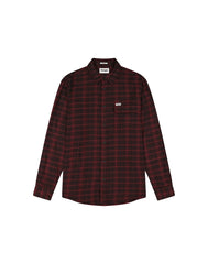 Męska Koszula Wrangler 1 Pkt Flannel Shirt Black Wine 112371522