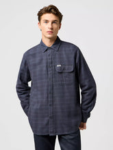 Męska Koszula Wrangler 1 Pkt Flannel Shirt Midnight Grey 112371523