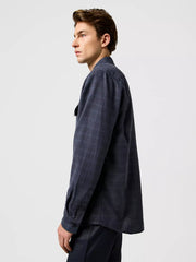 Męska Koszula Wrangler 1 Pkt Flannel Shirt Midnight Grey 112371523