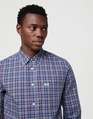 Męska Koszula Wrangler 1 Pkt Poplin Shirt Dark Blue 112371403