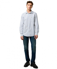 Meska Koszula Wrangler 1 Pkt Shirt Blue Oxford 112372981