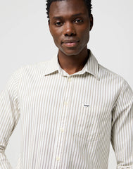 Męska Koszula Wrangler 1 Pkt Shirt Green Oxford 112371616