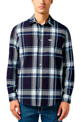 MESKA KOSZULA WRANGLER 1 PKT SHIRT LARGE INDIGO PLAID 112362898