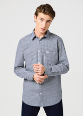 Koszula Męska Wrangler 1 Pkt Shirt Navy Gingham 112362904