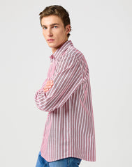 Meska Koszula Wrangler 1 Pkt Shirt Red Oxford 112362540