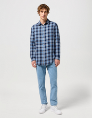 MĘSKA KOSZULA WRANGLER CHECK SHIRT BLACK IRIS 112350570