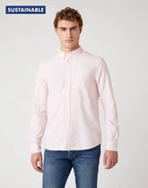 MĘSKA KOSZULA WRANGLER LS 1 PKT BUTTON DOWN SILVER PINK W5A3BMXTU 112130024