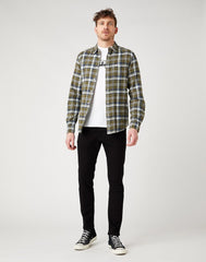 MĘSKA KOSZULA WRANGLER LS 1 PKT SHIRT IVY GREEN W5F1B3XIX 112141439
