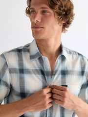 MĘSKA KOSZULA WRANGLER SS 1 PKT SHIRT MIDNIGHT NAVY 112378484