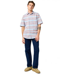 Meska Koszula Wrangler SS 1 Pkt Shirt Niagara Mist 112362756