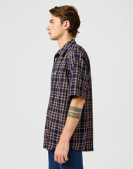 Koszula Męska Wrangler SS 1 Pkt Shirt Raw Umber Indigo 112362734