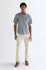 MESKA KOSZULA WRANGLER SS CHAMBRAY SHIRT DARK STRIPE 112378121