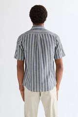 MESKA KOSZULA WRANGLER SS CHAMBRAY SHIRT DARK STRIPE 112378121