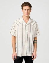 Meska Koszula Wrangler Ss W Resort Shirt Natural Stripe 112362750